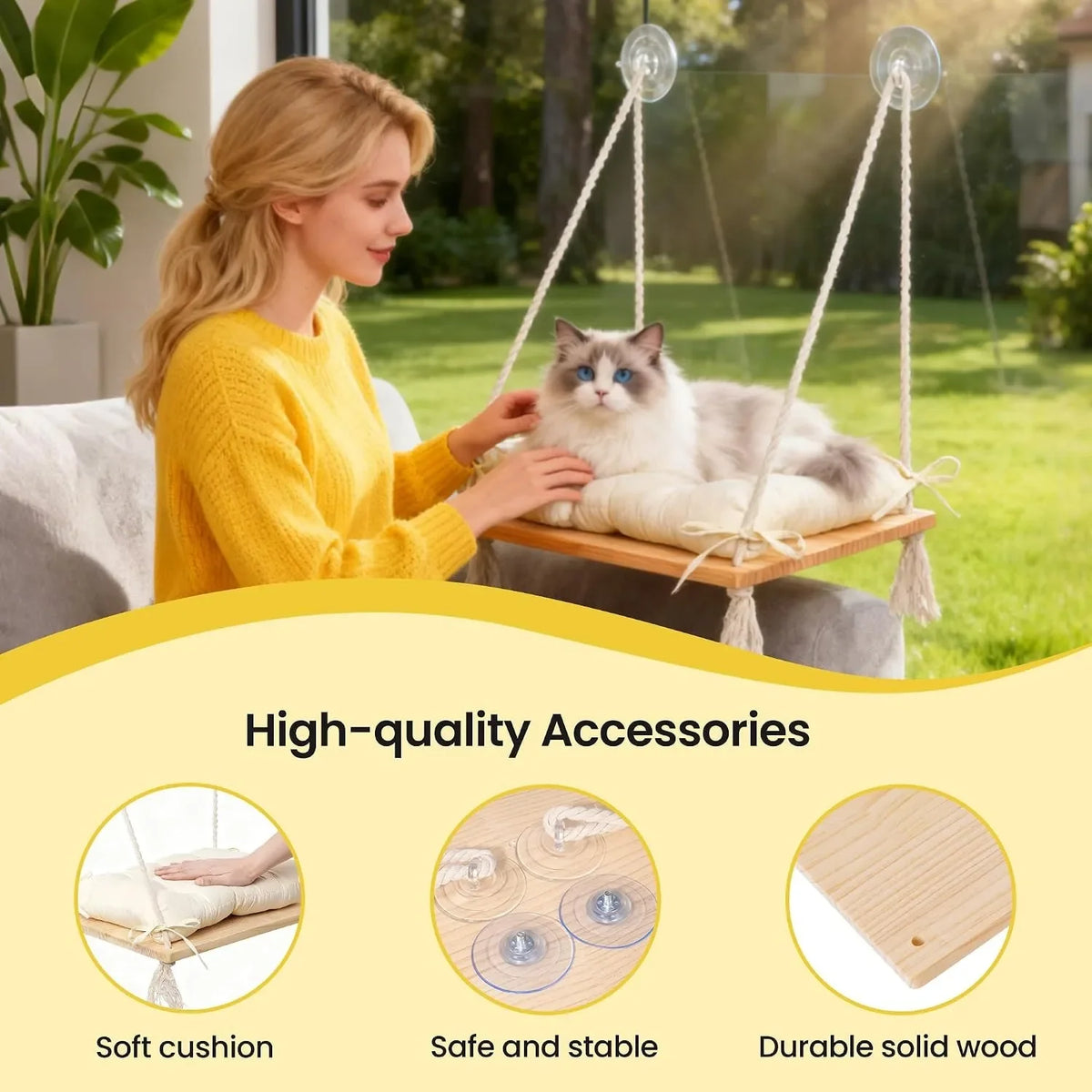 Cat Window Perch with Industrial-Grade - ProPawPet.com
