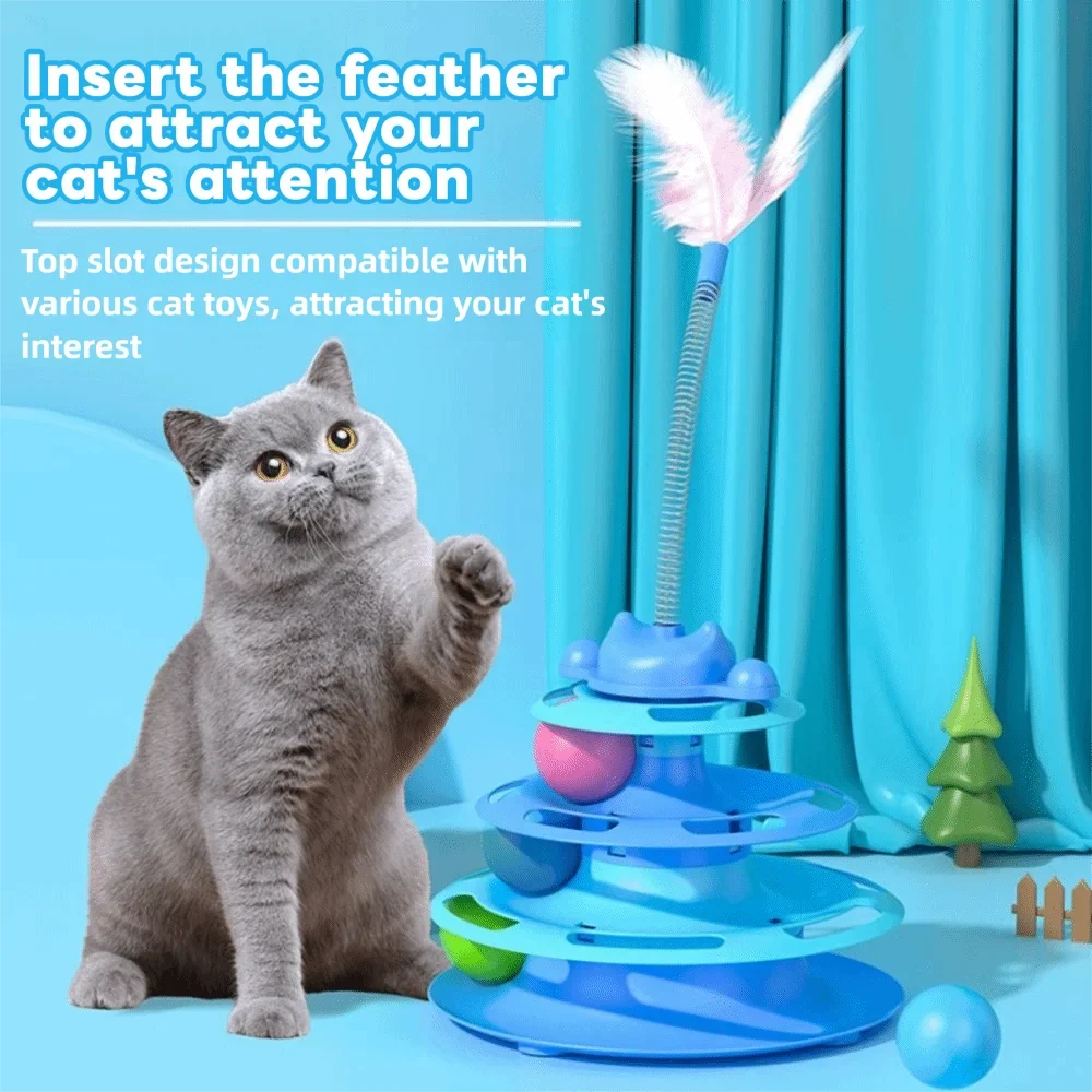 Fun Puzzle Game 3 Layer Cat Tower Physical - ProPawPet.com