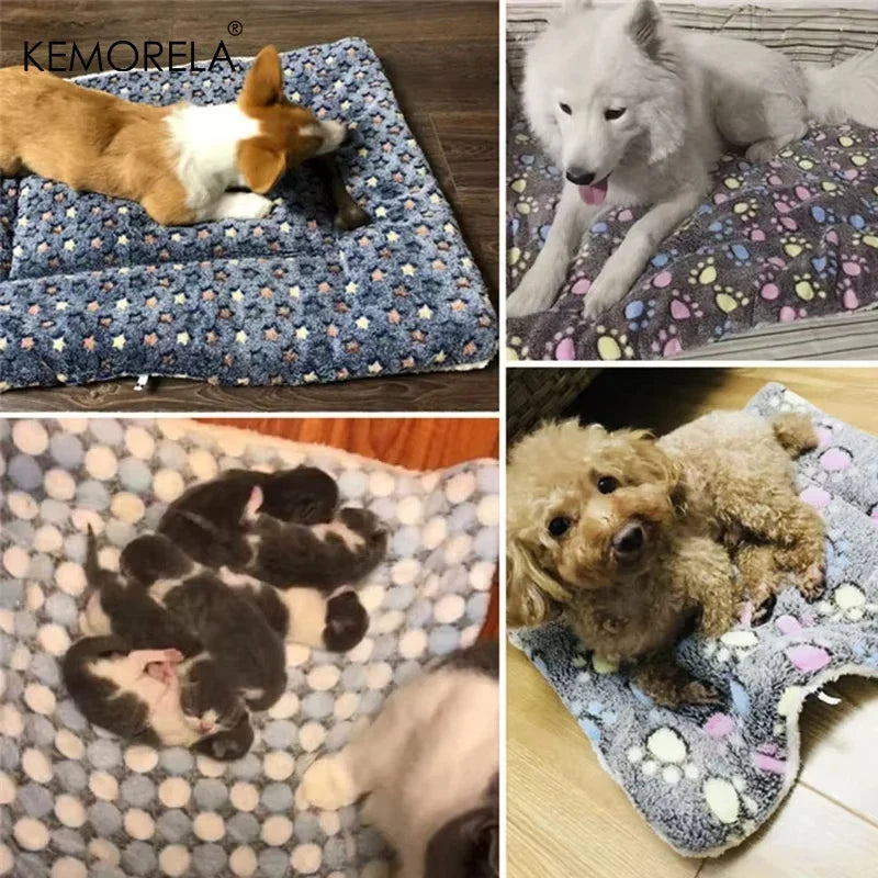 KEMORELA Flannel Pet Sleeping Mat Dog Bed - ProPawPet.com
