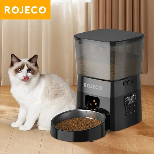 ROJECO Automatic Pet Feeder Button Version - ProPawPet.com