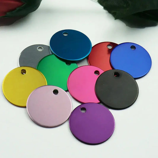 100Pcs Round Tags Dog Pet Id Tags Aluminum - ProPawPet.com