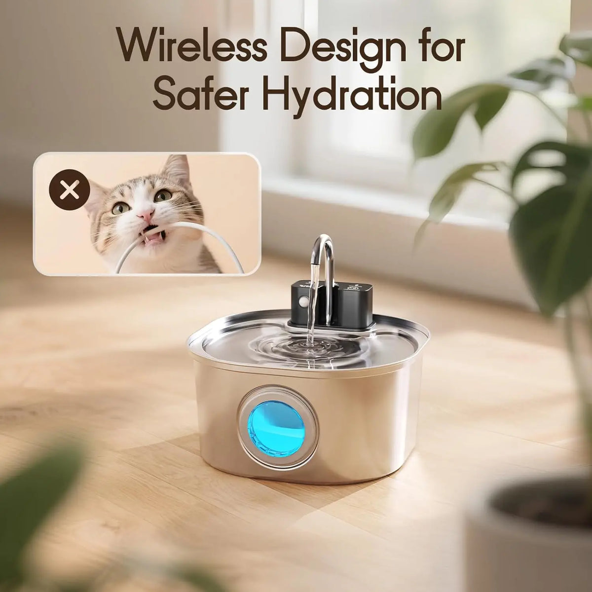 3L Stainless Steel Wireless Recharging - ProPawPet.com