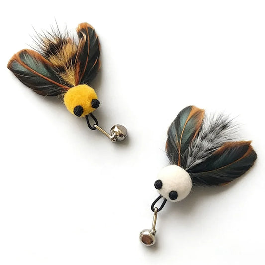 2pcs Plush Little Bee Feathers Imitating - ProPawPet.com