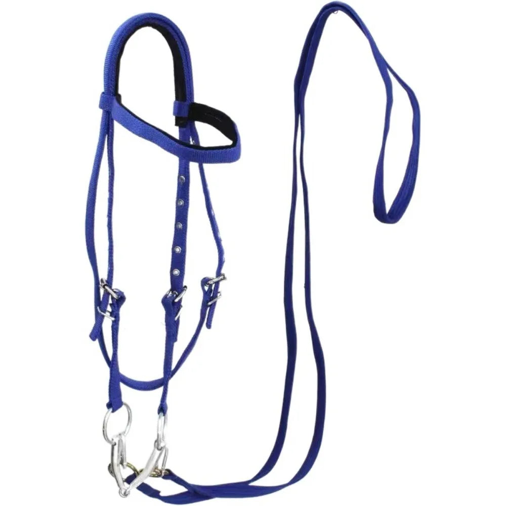 Durable Thickened Horse Halters Comfortable Adjustable Strap Bridle – 6 Colors