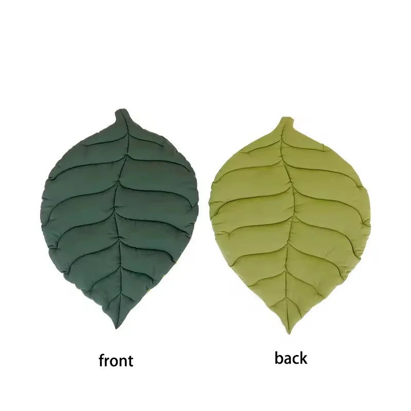 Leaf Shaped Pet Bed Pad Soft Cotton Double Sided Sleep Blanket