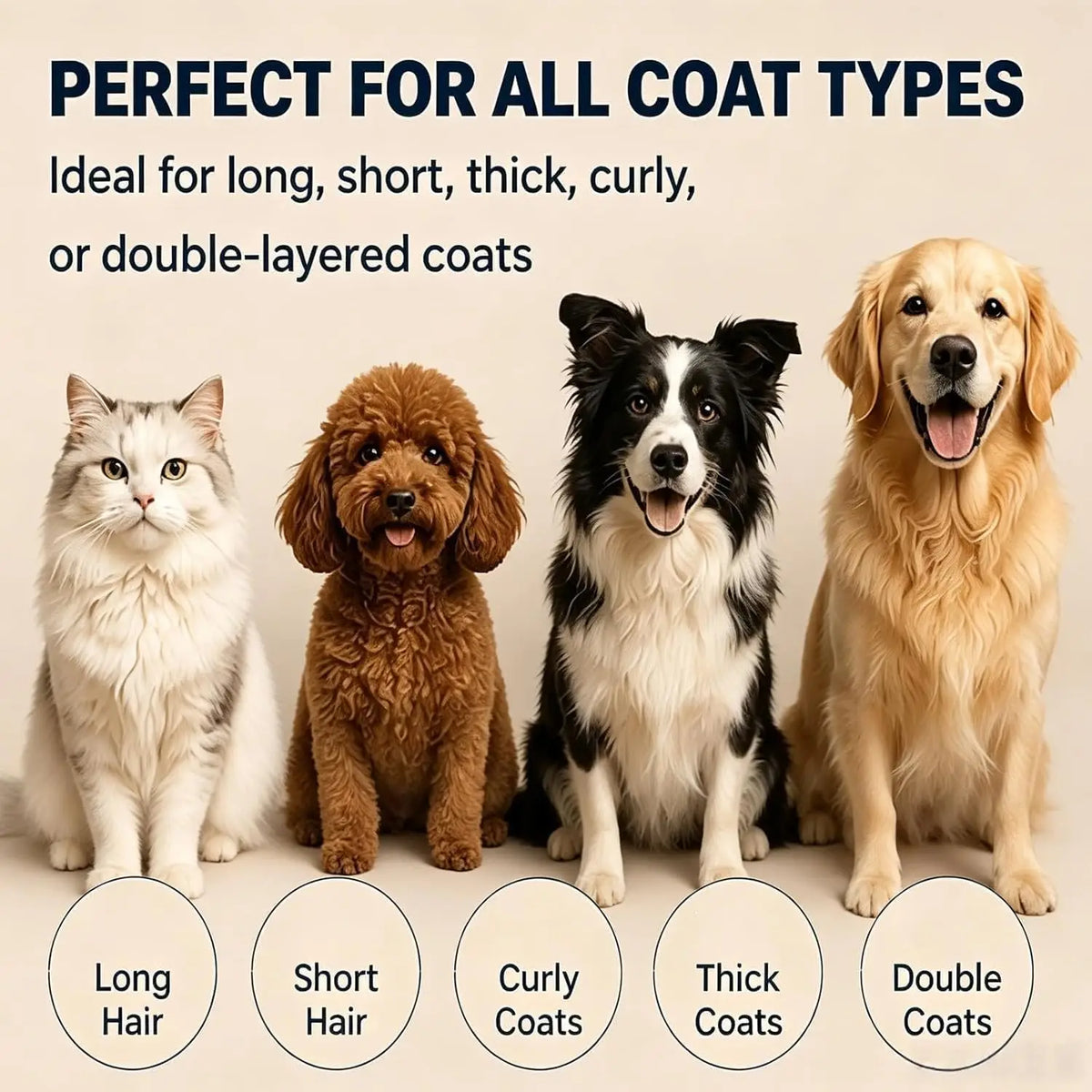 Pet hair removal comb, 2-in-1 double-sided - ProPawPet.com