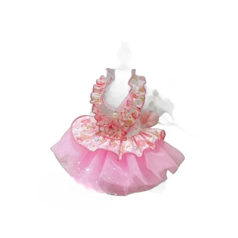 Pet Spring Lace Dress Pet Yorkshire Teddy - ProPawPet.com