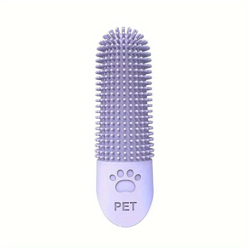 Soft 360 Degree Silicone Finger Toothbrush for Dogs & Cats Reusable – 5 Colors