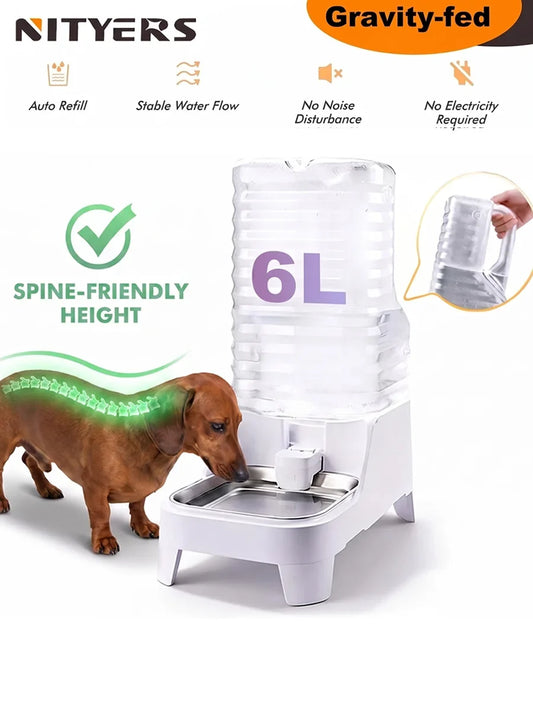 NITYERS 6L Gravity Pet Water Dispenser Large - ProPawPet.com