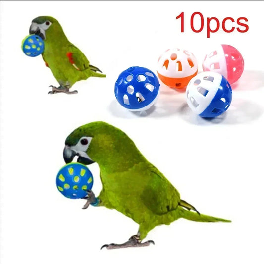 Pet Parrot Toy Colorful Hollow Rolling Bell - ProPawPet.com