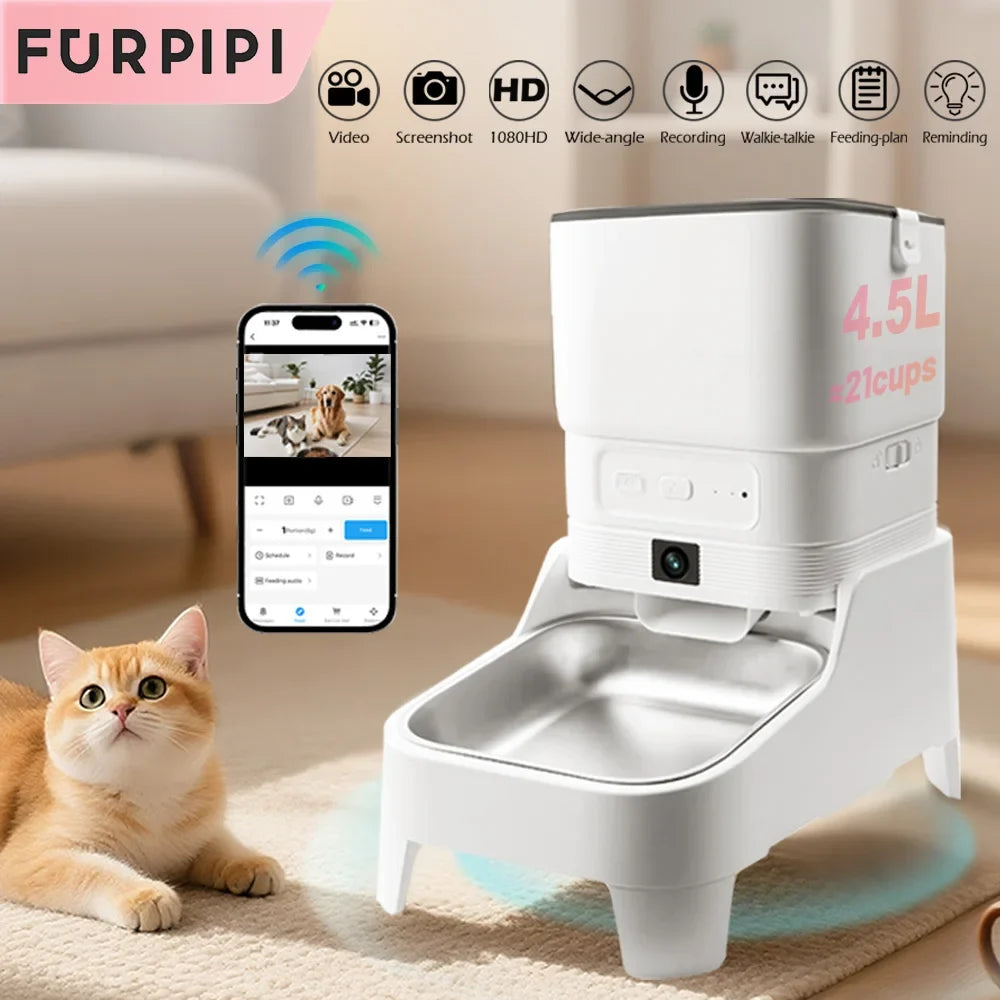 Smart Pet Feeder with 15CM Elevated Camera - ProPawPet.com