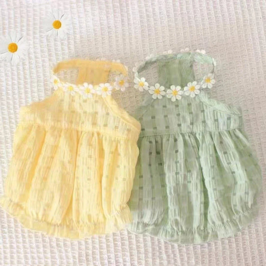 Breathable Cat Skirt Floral Wreath Collar - ProPawPet.com