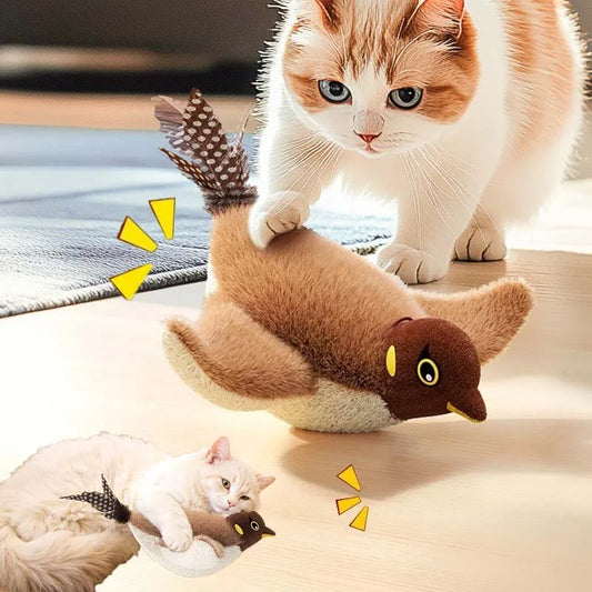 Cat Chew Plush Toy Electric Bird Feather - ProPawPet.com
