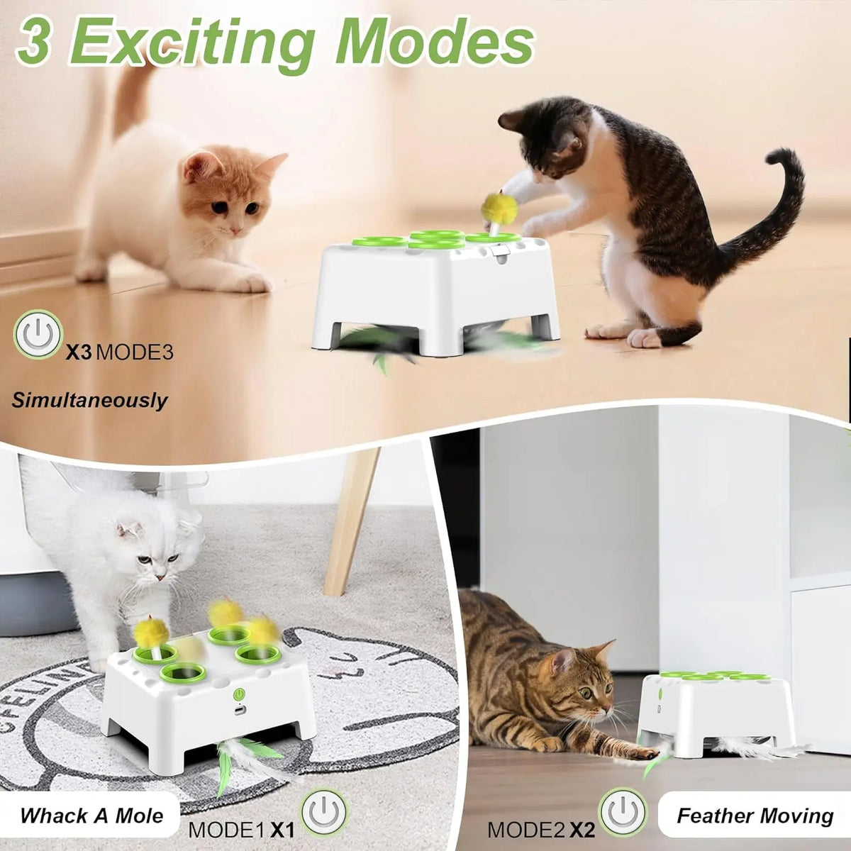 Whack A Mole Automatic Pop-Up Rechargeable - ProPawPet.com