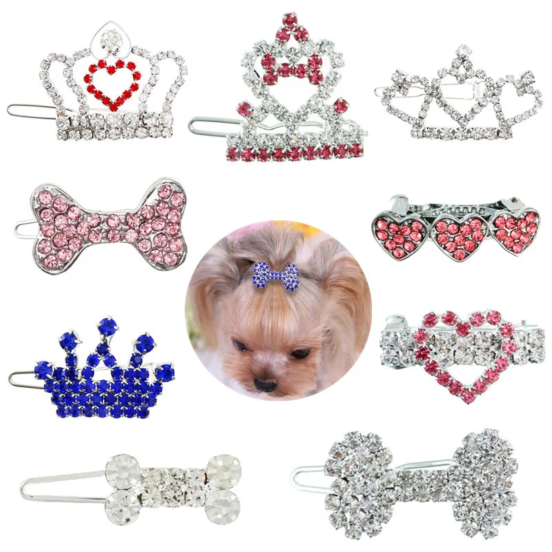 Fashion Crystal Rhinestone Dog Hair Clip - ProPawPet.com