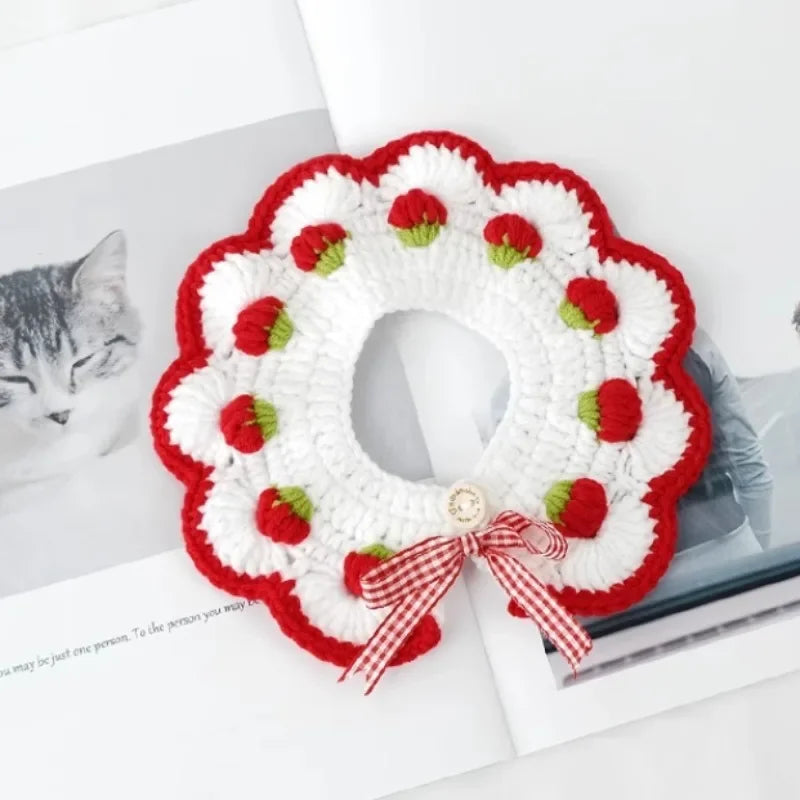 Hand-woven Cat Strawberry Collar - ProPawPet.com
