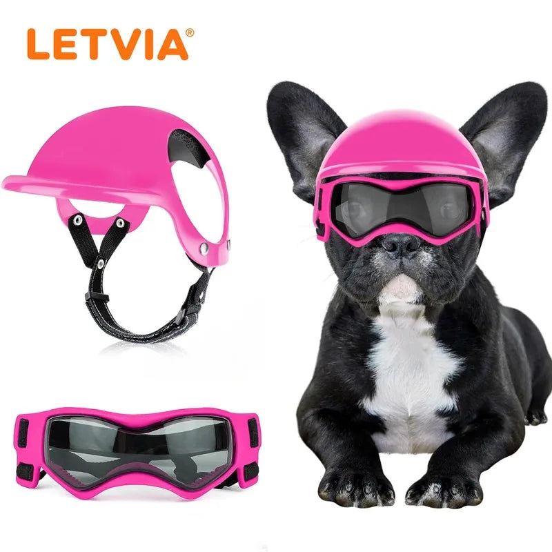 LETVIA S/M Dog Helmet with Dog Goggles - ProPawPet.com