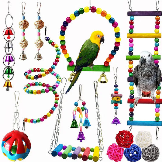 Parrots Wood Toys Cockatiel Toys Bird Cage - ProPawPet.com