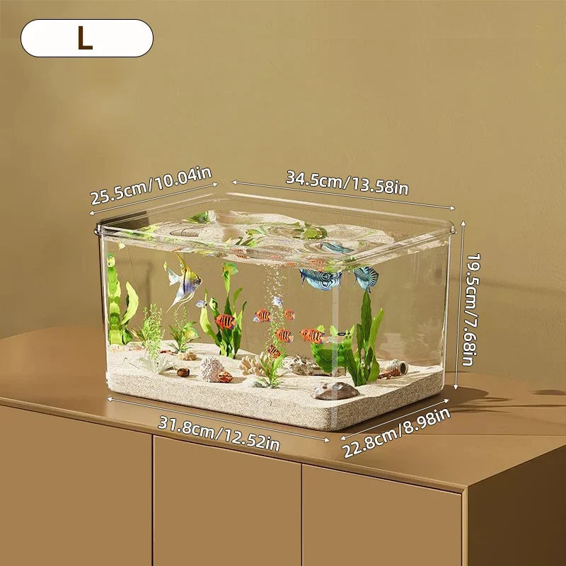 Transparent Aquarium Creative Desktop Fish Tank – 4 Colors