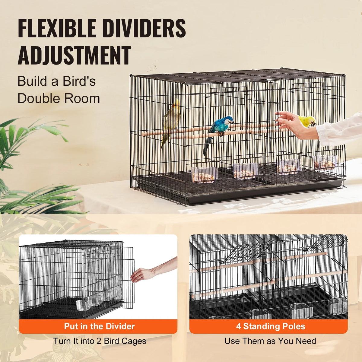 SucceBuy 30In Flight Bird Cage Stackable - ProPawPet.com