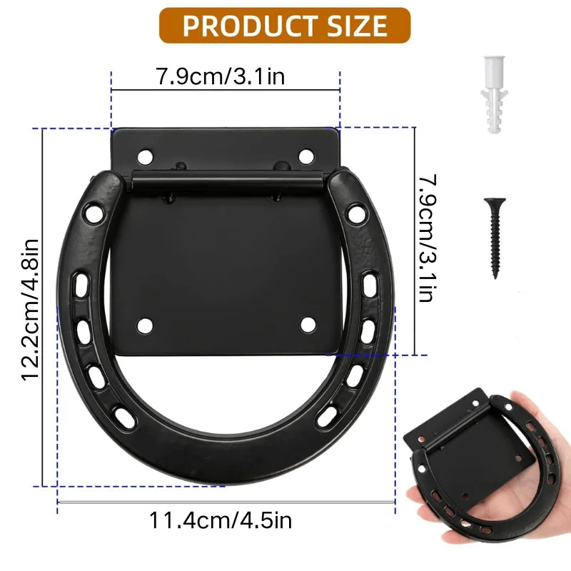 Heavy Duty Horse Cross Tie Ring, Solid Steel - ProPawPet.com