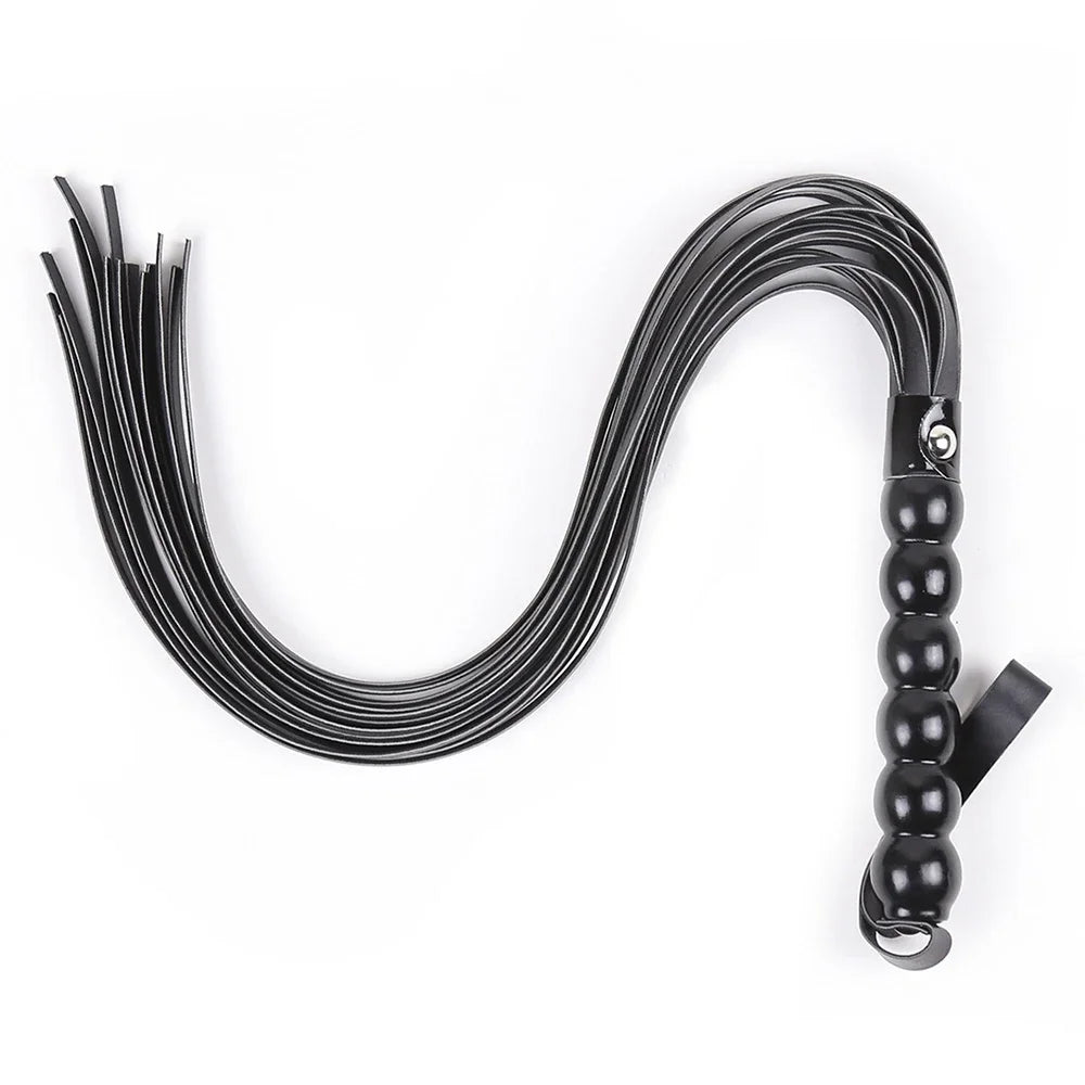 63CM PU Leather Horse Whip 6 Beads Handle - ProPawPet.com