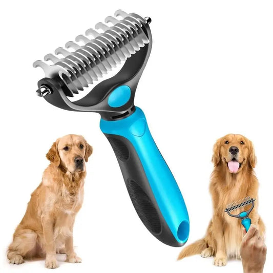2‑in‑1 Pet Grooming Brush Stainless Steel - ProPawPet.com