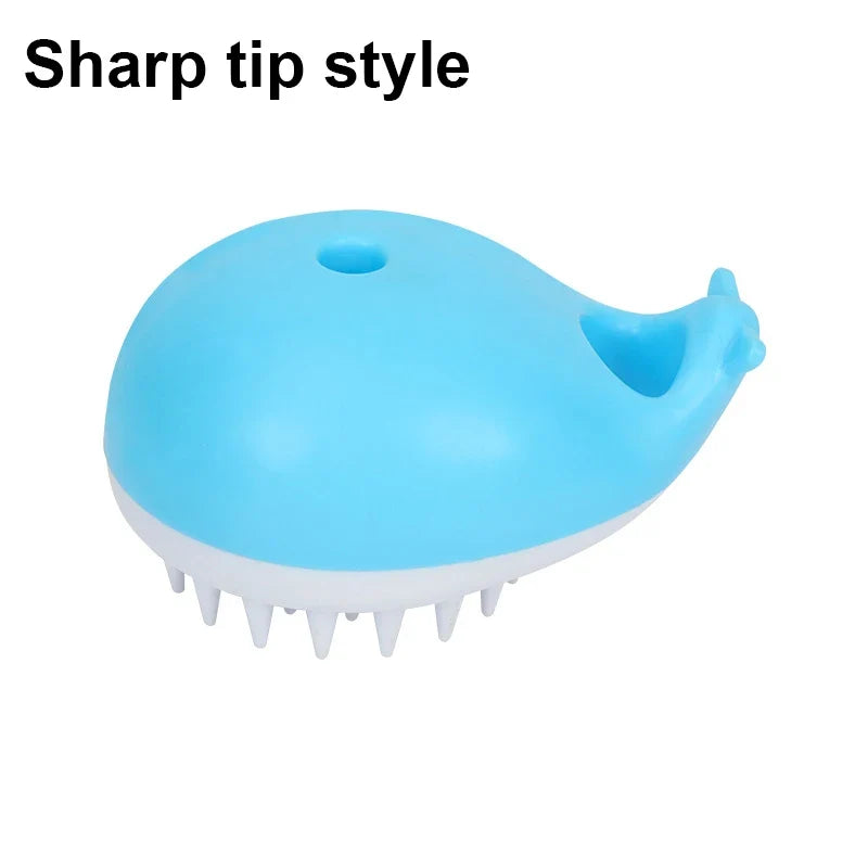 Pet Bathing Grooming Brush Soft Silicone Massager Gel