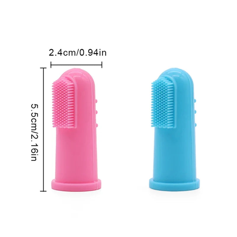 Pet Silicone Finger Cots Toothbrushs Dogs - ProPawPet.com