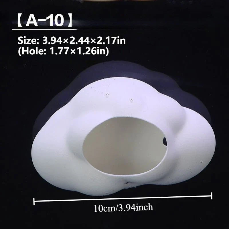 Cloud Shaped Fish Tank Cave – 4 Colors