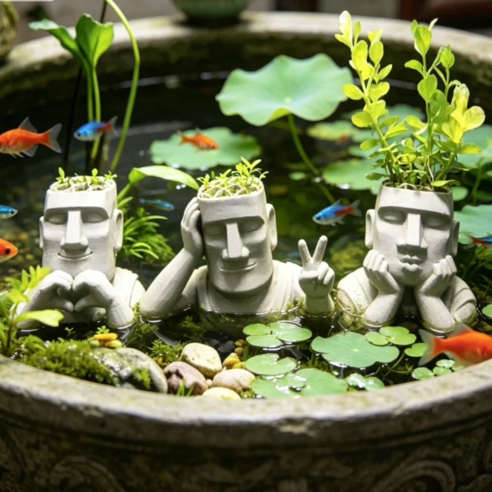 3pcs Mini Statue Aquarium Planter 3D Printed - ProPawPet.com