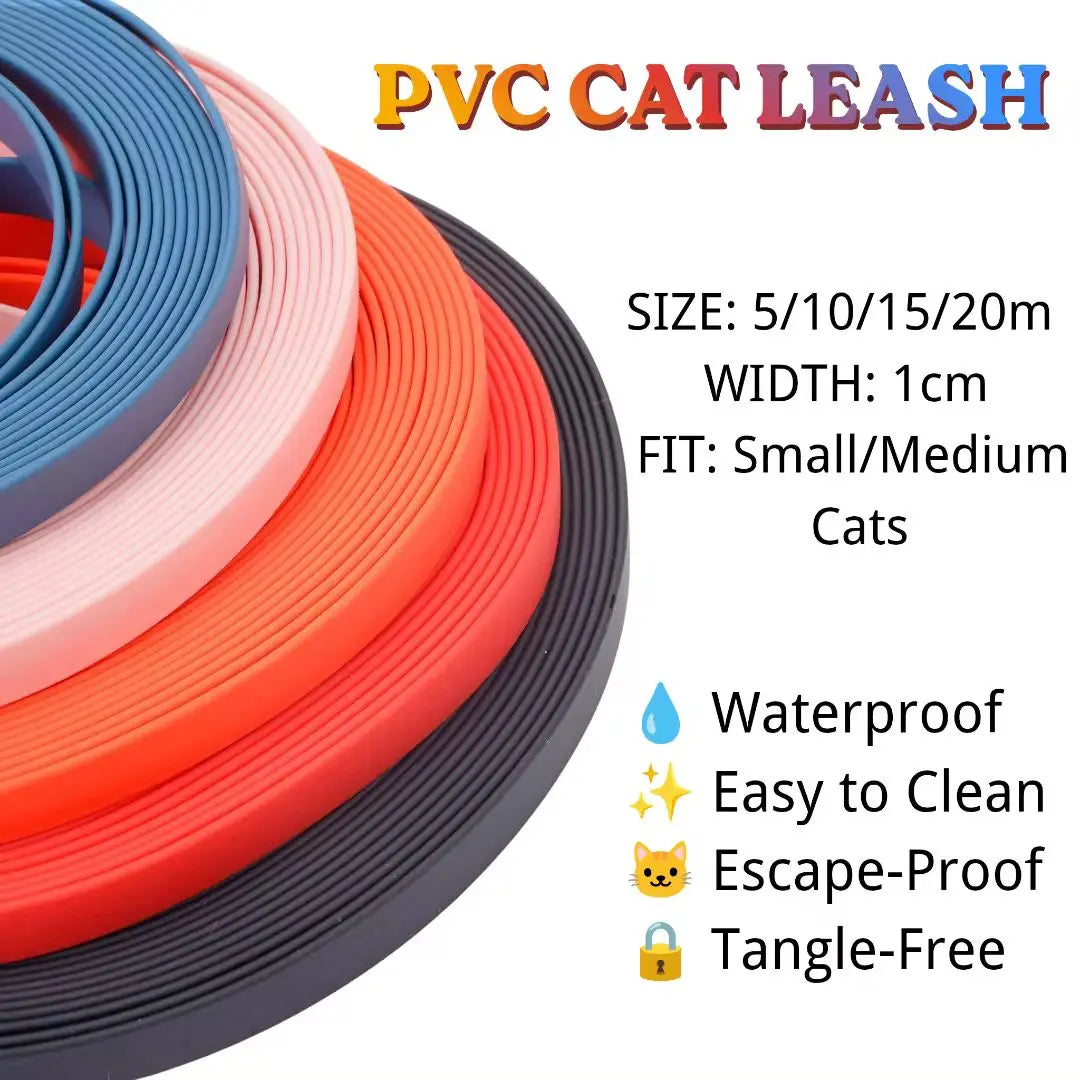 Waterproof PVC Long Cat Training Leash - ProPawPet.com