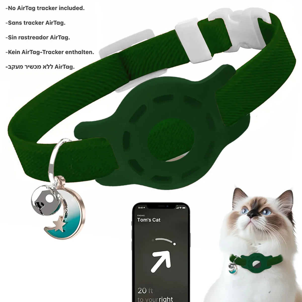 Fashion Airtag Pet Collar Adjustable Elastic - ProPawPet.com