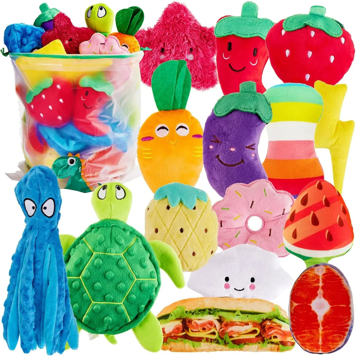 20PCS Random Squeaky Dog Toys Cute - ProPawPet.com
