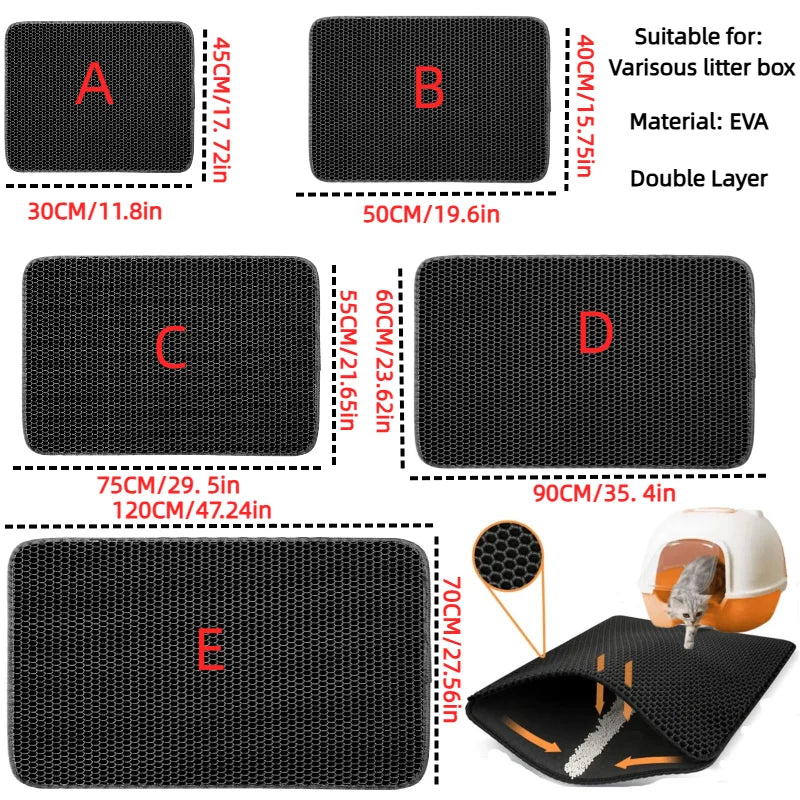 120CMX70CM Cat Litter Mat Waterproof Double - ProPawPet.com
