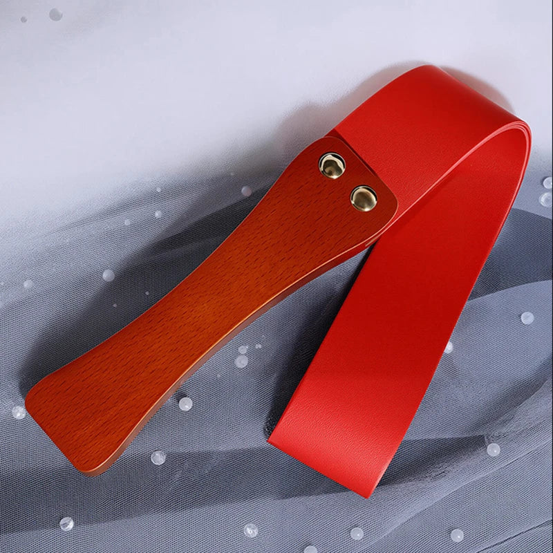 48CM Wooden Handle PU Leather Horse Whip - ProPawPet.com