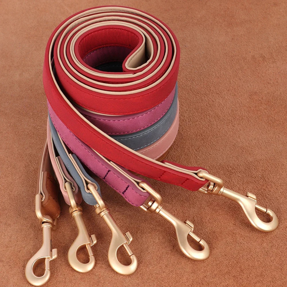 120cm Pet Dog Leash Soft PU Leather Padded - ProPawPet.com