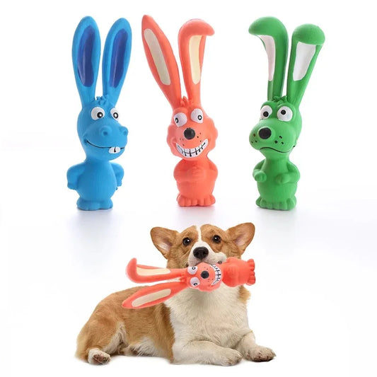 Dog Latex Chew Toy Naughty Rabbit Squeaky - ProPawPet.com