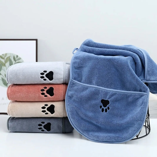 Cute Paw Print Super Absorbent Dog Bath - ProPawPet.com