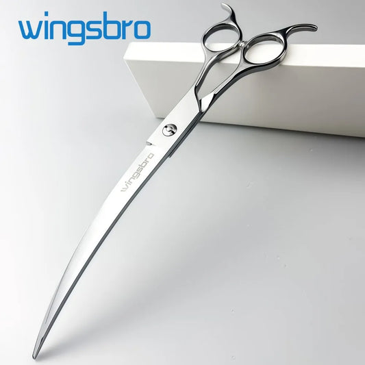 Wingsbro Pet Scissors 9/8" Silver Curved Pet - ProPawPet.com