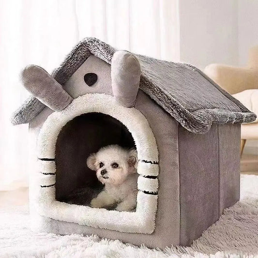 Indoor Warm Dog House Soft Pet Bed Tent - ProPawPet.com