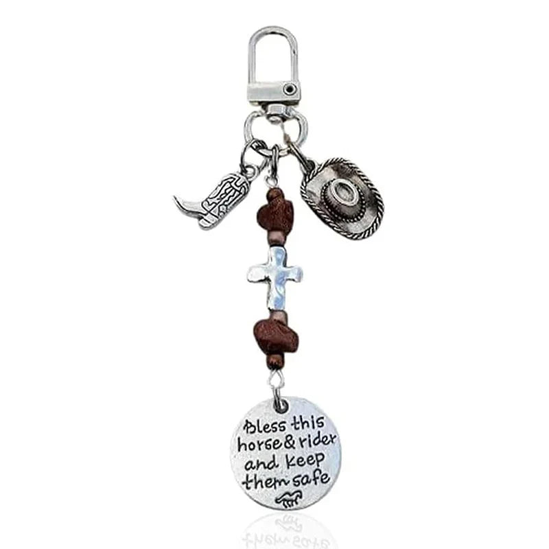 Horse Saddle and Bridle Charm Clip Bless This – 6 Colors