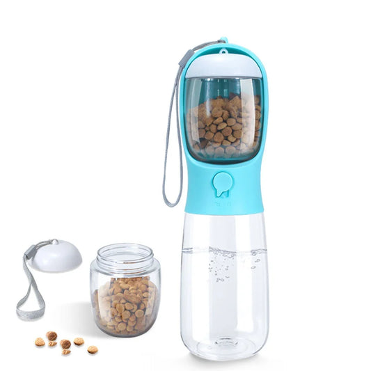 Dog Water Bottle with Food Container, Travel - ProPawPet.com