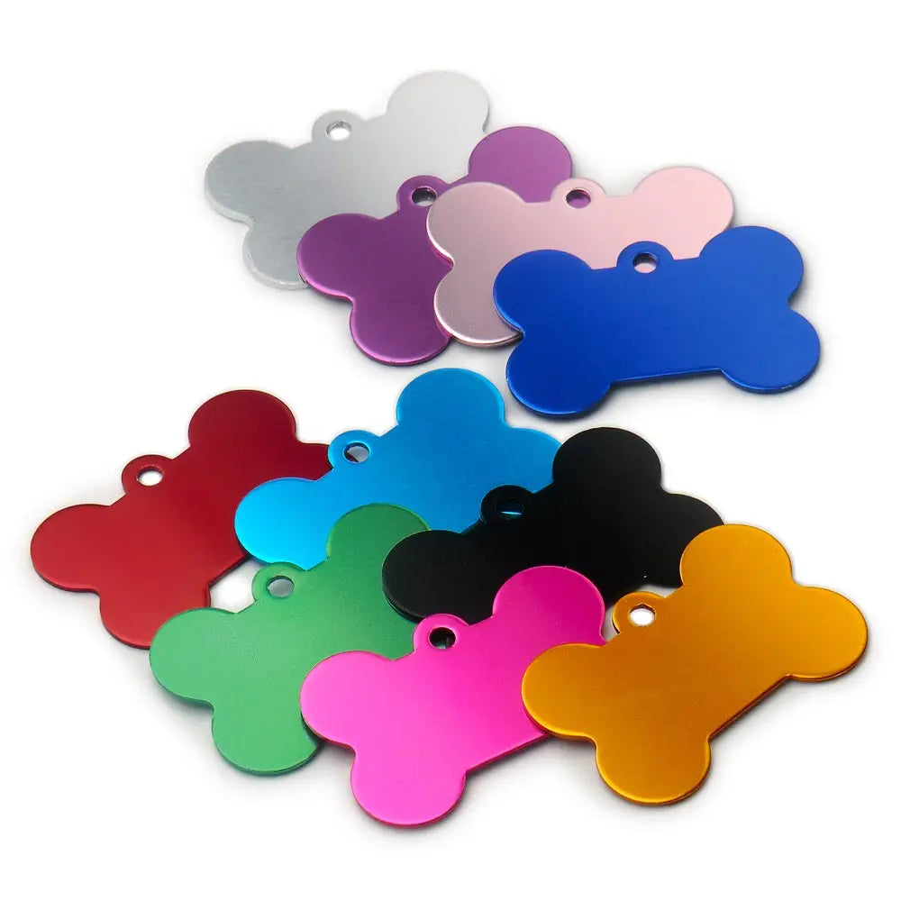 KIYUE 100 Pcs Blank Bone Shaped Dog Tag Cat - ProPawPet.com