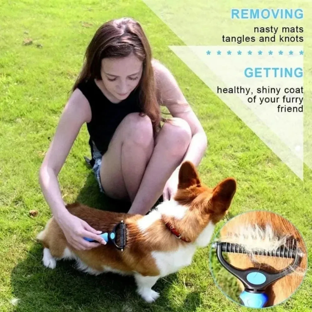 1/2Pcs Pet Deshedding Brush Dog Hair Remover - ProPawPet.com