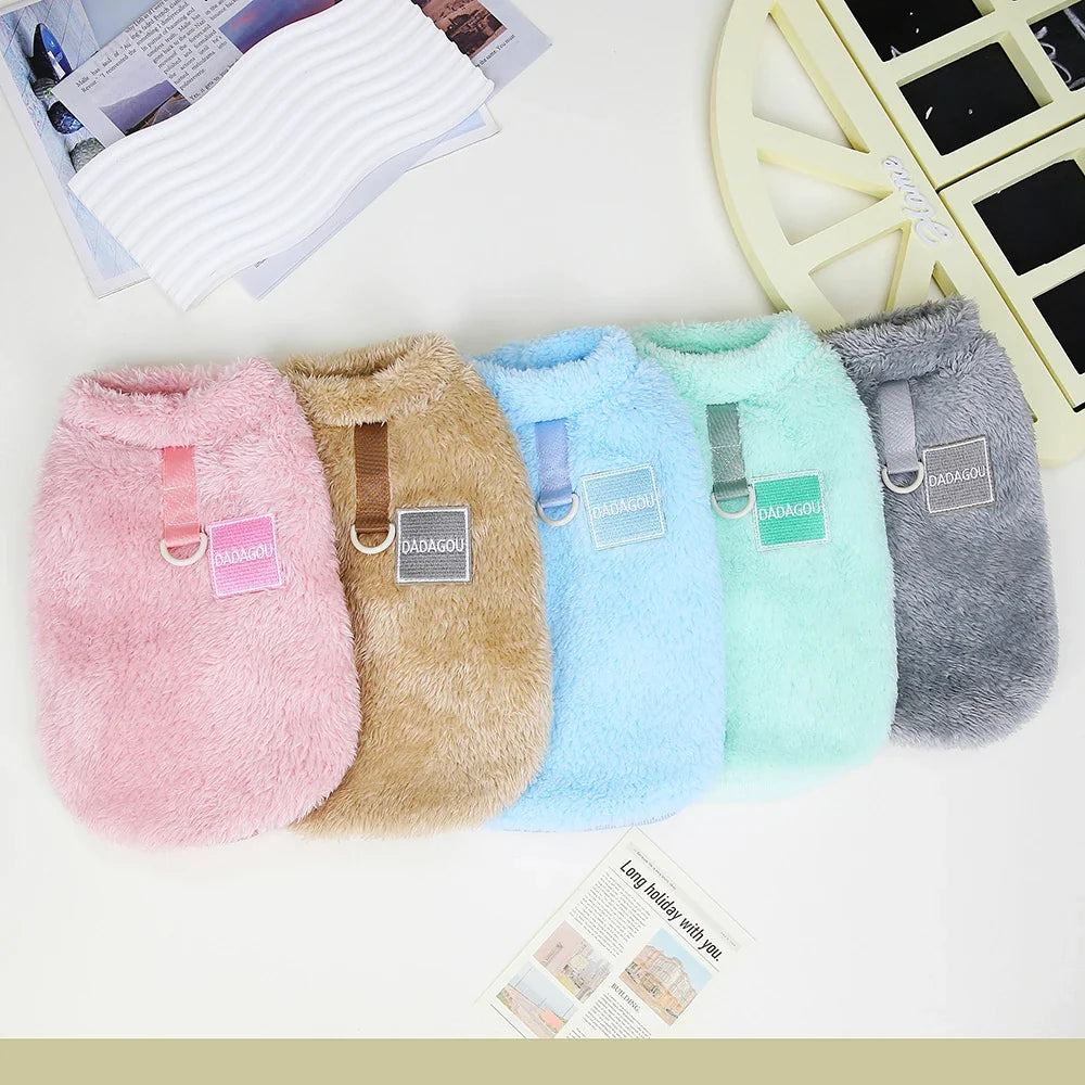 Soft Coral Fleece Pet Clothes Warm Dog Vest - ProPawPet.com
