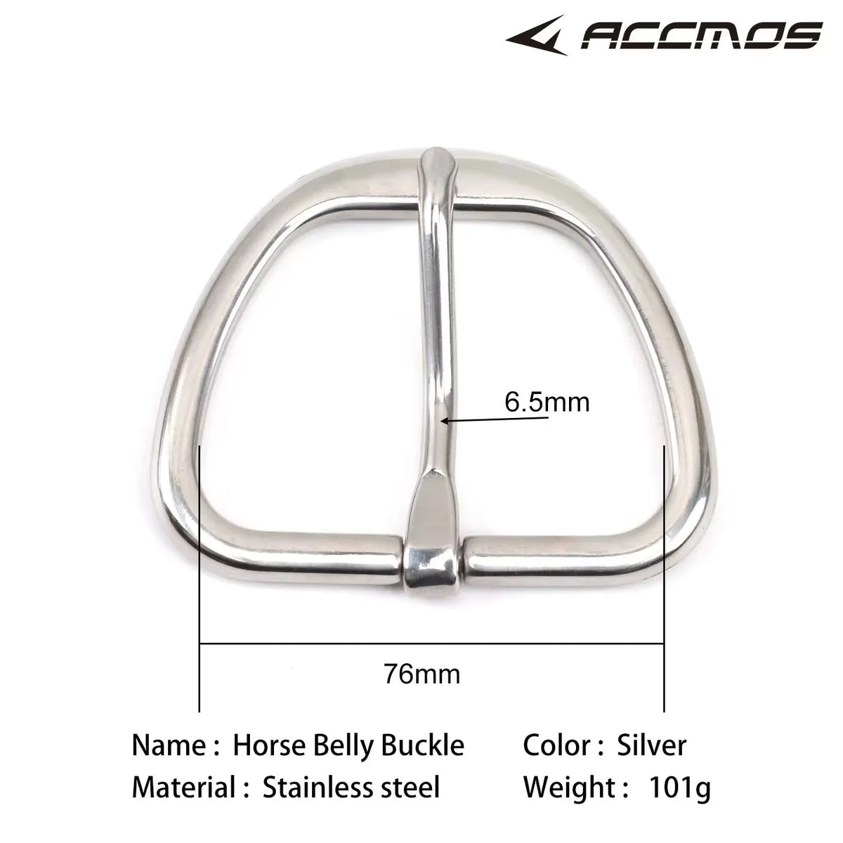 Durable Hand Polished Stainless Steel Equestrian Girth Buckle Cinch – 4 Colors