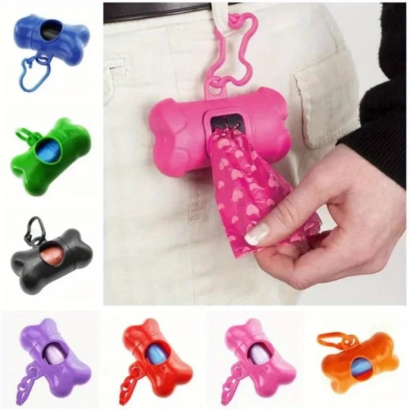 Colorful Bone-Shaped Dog Poop Bag Dispensers - ProPawPet.com