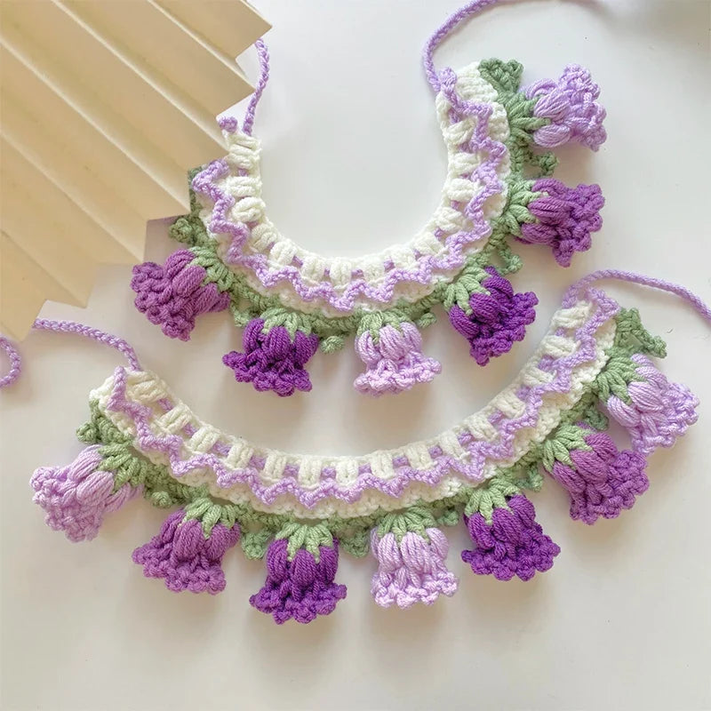 Pure hand knitting Cat Dog Knitted Collar - ProPawPet.com