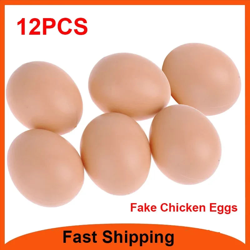 24- Fake Chicken Eggs Poultry Layer Coop Hatching Simulation – 4 Colors
